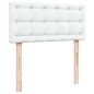 vidaXL Giroletto a Molle con Materasso Bianco 100x200 cm in Similpelle