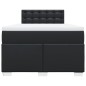 vidaXL Giroletto a Molle con Materasso Nero 120x200 cm in Similpelle