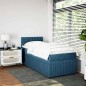 vidaXL Giroletto a Molle con Materasso Blu 80x200 cm in Velluto vidaXL Giroletto a Molle con Materasso Blu 80x200 cm in Velluto