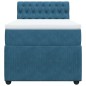 vidaXL Giroletto a Molle con Materasso Blu 80x200 cm in Velluto vidaXL Giroletto a Molle con Materasso Blu 80x200 cm in Velluto