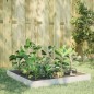 vidaXL Fioriera Rialzata da Giardino Bianca 100x100x18,5 cm in Acciaio vidaXL Fioriera Rialzata da Giardino Bianca 100x100x18,5 cm in Acciaio
