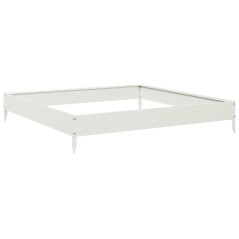 vidaXL Fioriera Rialzata da Giardino Bianca 100x100x18,5 cm in Acciaio