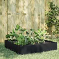 vidaXL Fioriera Rialzata da Giardino Nera 100x100x33,5 cm in Acciaio