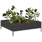 vidaXL Fioriera Rialzata da Giardino Nera 100x100x33,5 cm in Acciaio vidaXL Fioriera Rialzata da Giardino Nera 100x100x33,5 cm in Acciaio