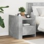 vidaXL Comodino Grigio Cemento 45x50x50 cm in Truciolato vidaXL Comodino Grigio Cemento 45x50x50 cm in Truciolato