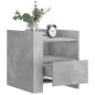 vidaXL Comodino Grigio Cemento 45x50x50 cm in Truciolato vidaXL Comodino Grigio Cemento 45x50x50 cm in Truciolato