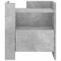 vidaXL Comodino Grigio Cemento 45x50x50 cm in Truciolato vidaXL Comodino Grigio Cemento 45x50x50 cm in Truciolato