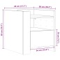vidaXL Comodino Grigio Cemento 45x50x50 cm in Truciolato vidaXL Comodino Grigio Cemento 45x50x50 cm in Truciolato
