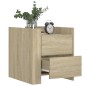 vidaXL Comodino Rovere Sonoma 45x50x50 cm in Legno Multistrato