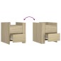 vidaXL Comodino Rovere Sonoma 45x50x50 cm in Legno Multistrato