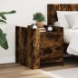 vidaXL Comodino Rovere Fumo 45x50x50 cm in Truciolato vidaXL Comodino Rovere Fumo 45x50x50 cm in Truciolato