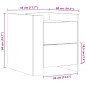 vidaXL Comodino Rovere Fumo 45x50x50 cm in Truciolato vidaXL Comodino Rovere Fumo 45x50x50 cm in Truciolato