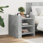 vidaXL Comodino Grigio Cemento 45x50x50 cm in Truciolato