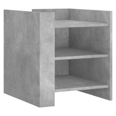 vidaXL Comodino Grigio Cemento 45x50x50 cm in Truciolato