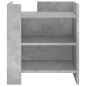 vidaXL Comodino Grigio Cemento 45x50x50 cm in Truciolato