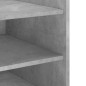 vidaXL Comodino Grigio Cemento 45x50x50 cm in Truciolato