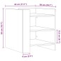 vidaXL Comodino Grigio Cemento 45x50x50 cm in Truciolato