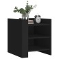 vidaXL Comodino Nero 45x50x50 cm in Legno Multistrato