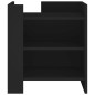 vidaXL Comodino Nero 45x50x50 cm in Legno Multistrato
