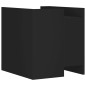 vidaXL Comodino Nero 45x50x50 cm in Legno Multistrato