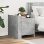 vidaXL Comodino Grigio Cemento 45x50x50 cm in Truciolato vidaXL Comodino Grigio Cemento 45x50x50 cm in Truciolato