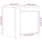 vidaXL Comodino Grigio Cemento 45x50x50 cm in Truciolato vidaXL Comodino Grigio Cemento 45x50x50 cm in Truciolato