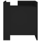 vidaXL Comodino Nero 45x50x50 cm in Legno Multistrato vidaXL Comodino Nero 45x50x50 cm in Legno Multistrato