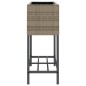 vidaXL Fioriere Giardino con Ripiani 2pz Grigie 70x28x70cm Polyrattan