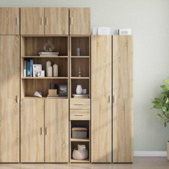 vidaXL Mobile Sottile Rovere Sonoma 30x42,5x225 cm in Truciolato