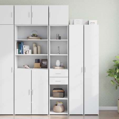 vidaXL Mobile Sottile Bianco 40x42,5x225 cm in Truciolato