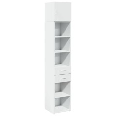 vidaXL Mobile Sottile Bianco 40x42,5x225 cm in Truciolato