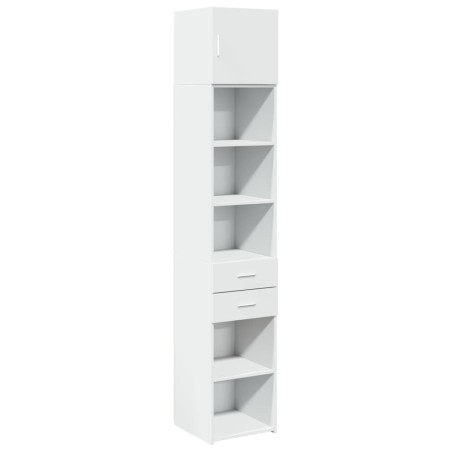 vidaXL Mobile Sottile Bianco 40x42,5x225 cm in Truciolato