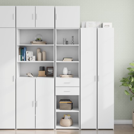 vidaXL Mobile Sottile Bianco 45x42,5x225 cm in Truciolato