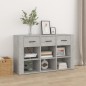 Credenza Grigio Cemento 100x30x59,5 cm in Legno Multistrato Credenza Grigio Cemento 100x30x59,5 cm in Legno Multistrato