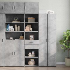 vidaXL Mobile Sottile Grigio Cemento 50x42,5x225 cm in Truciolato