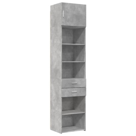 vidaXL Mobile Sottile Grigio Cemento 50x42,5x225 cm in Truciolato
