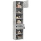 vidaXL Mobile Sottile Grigio Cemento 50x42,5x225 cm in Truciolato vidaXL Mobile Sottile Grigio Cemento 50x42,5x225 cm in Truciolato
