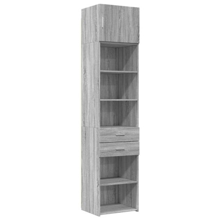vidaXL Mobile Sottile Grigio Sonoma 50x42,5x225 cm in Truciolato