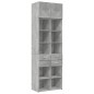 vidaXL Armadietto Grigio Cemento 70x42,5x225 cm in Legno Multistrato vidaXL Armadietto Grigio Cemento 70x42,5x225 cm in Legno Multistrato