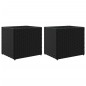 vidaXL Fioriere da Giardino 2 pz Nere 36x30x32 cm in Polyrattan