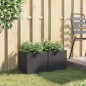 vidaXL Fioriere da Giardino 2 pz Nere 36x30x32 cm in Polyrattan
