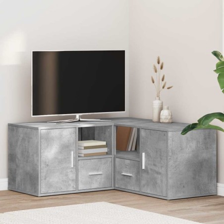 vidaXL Mobile Angolare Grigio Cemento 160x40x45 cm in Truciolato
