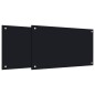 vidaXL Paraschizzi per Cucina 2 pz Neri 70x50 cm in Vetro Temperato