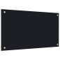 vidaXL Paraschizzi per Cucina 2 pz Neri 70x50 cm in Vetro Temperato