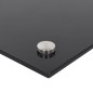 vidaXL Paraschizzi per Cucina 2 pz Neri 70x50 cm in Vetro Temperato