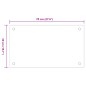 vidaXL Paraschizzi per Cucina 2 pz Neri 70x50 cm in Vetro Temperato