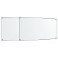 vidaXL Paraschizzi per Cucina 2 pz Trasparente 80x60cm Vetro Temperato