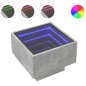 vidaXL Tavolino con LED Grigio Cemento 40x40x30cm in Legno Multistrato vidaXL Tavolino con LED Grigio Cemento 40x40x30cm in Legno Multistrato
