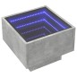 vidaXL Tavolino con LED Grigio Cemento 40x40x30cm in Legno Multistrato vidaXL Tavolino con LED Grigio Cemento 40x40x30cm in Legno Multistrato