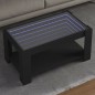 vidaXL Tavolino Salotto con LED Nero 93x53x45 cm Legno Multistrato vidaXL Tavolino Salotto con LED Nero 93x53x45 cm Legno Multistrato
